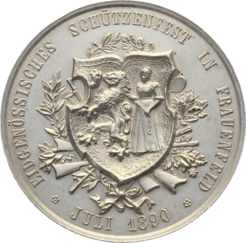 1890 Frauenfeld - Silber - Eidgenössisches Schützenfest Thurgau